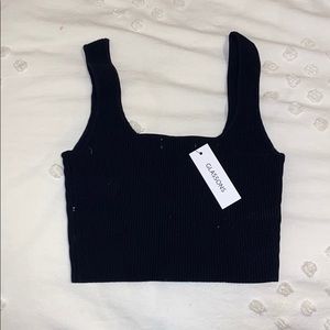 Glassons Black Ribbed Tank